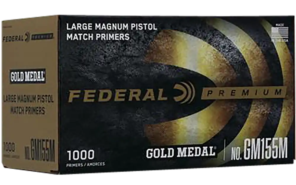 Federal GM155M Gold Medal Premium Large Pistol Multi Caliber Handgun - 1000 Rounds Per Box, 5 Boxes Per Case