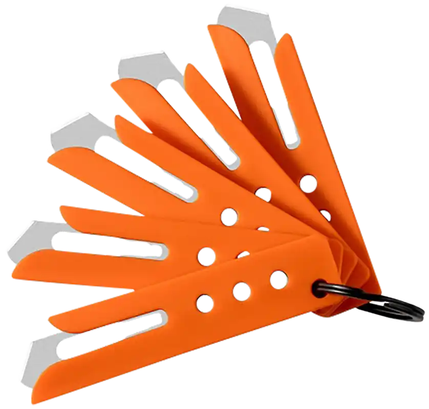 Hogue 35884 Expel Blade Guard Set with Orange Nylon, 5 High Carbon Steel Blades, Guards & Key Ring