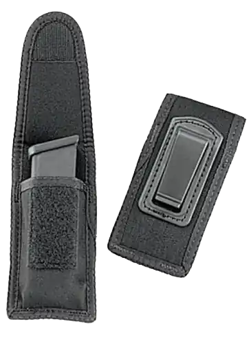 Uncle Mike's 88241 Undercover Single Magazine Case - Black Kodra Nylon with Belt Clip