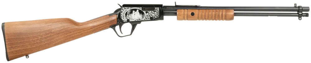 Rossi RP22181WDEN16 Gallery 22 LR Rifle with Engraved Hunting Scene and Hardwood Stock