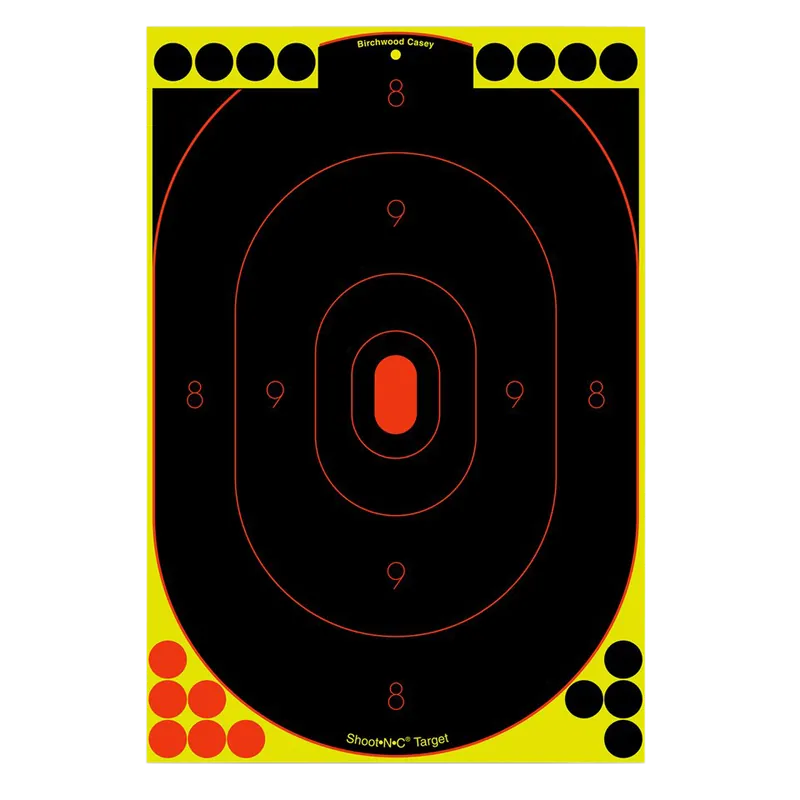 Birchwood Casey 34617 Shoot-N-C Reactive Target 12"x18" Oval Silhouette 12 Pack