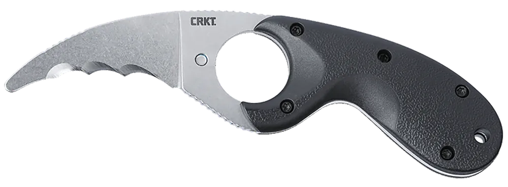 CRKT 2511 Bear Claw Hawkbill Serrated Knife with Black GRN Handle