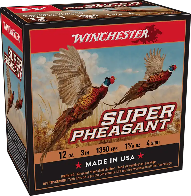 Winchester Ammo X123PH4 Super Pheasant Magnum High Brass 12Gauge 3" 1 5/8oz 4Shot 25 Per Box/10 Case