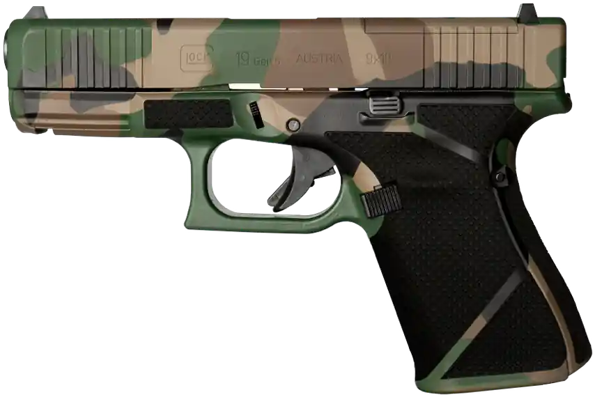 Glock G19 Gen5 MOS 9mm Compact, Camo Cerakote, 15+1 Capacity, 4.02" Barrel