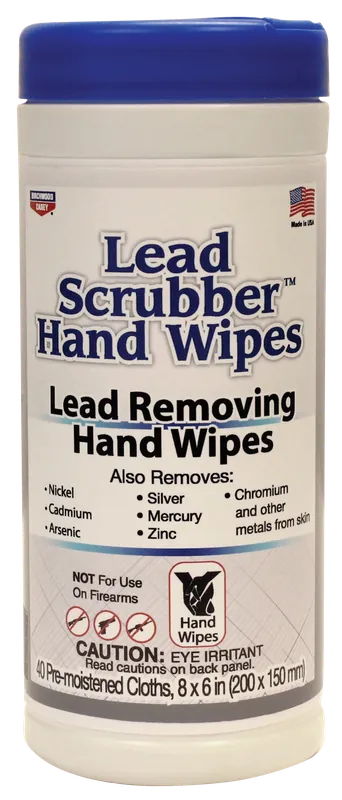 Birchwood Casey Lead Scrubber Wipes - 40 Pack, 8" x 6"