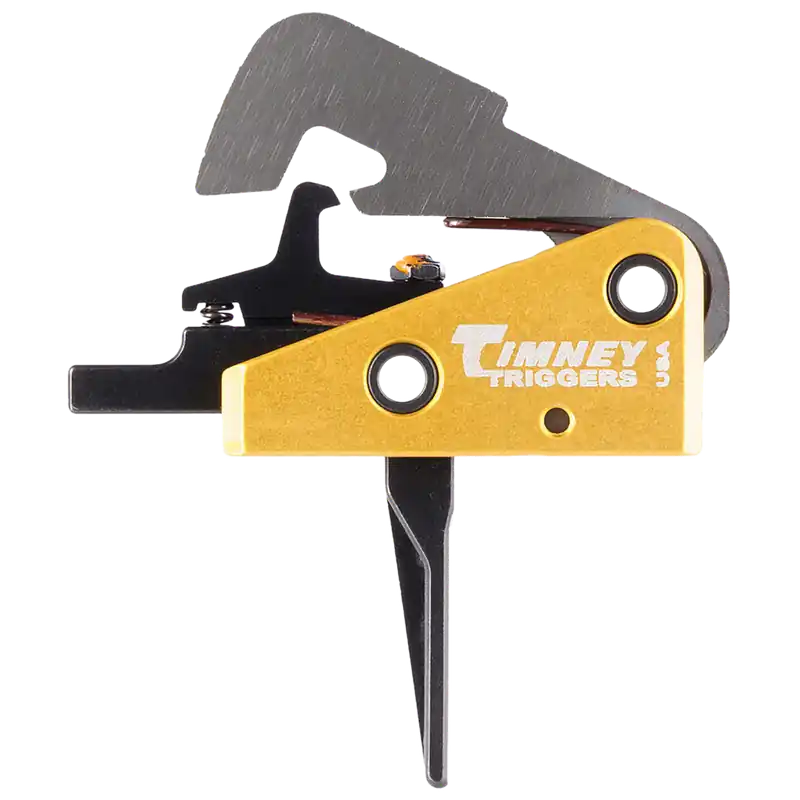 Timney Triggers 670ST AR-10 Competition Trigger - Single-Stage, 4 lbs Draw, Black/Gold Finish