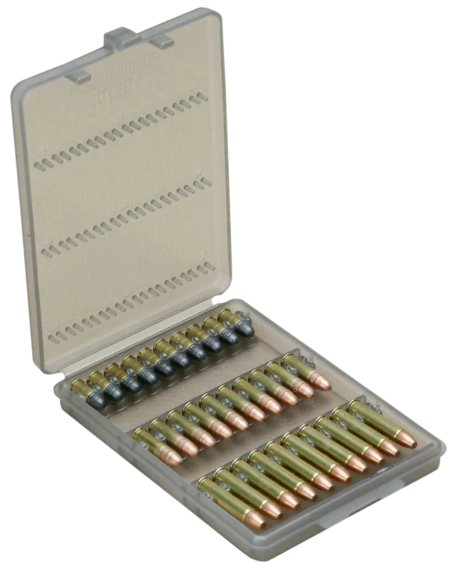 MTM Case-Gard Ammo-Wallet for 22 LR/17 HM2 - 30 Round Capacity, Clear Smoke Polypropylene