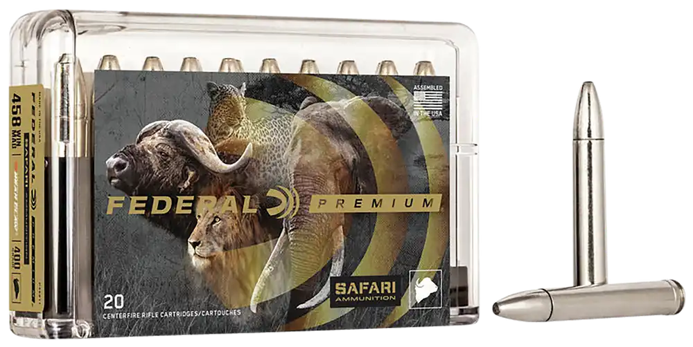 Federal Premium Safari Cape-Shok 458 Win Mag 400gr Trophy Bonded Bear Claw Ammo 20/Box