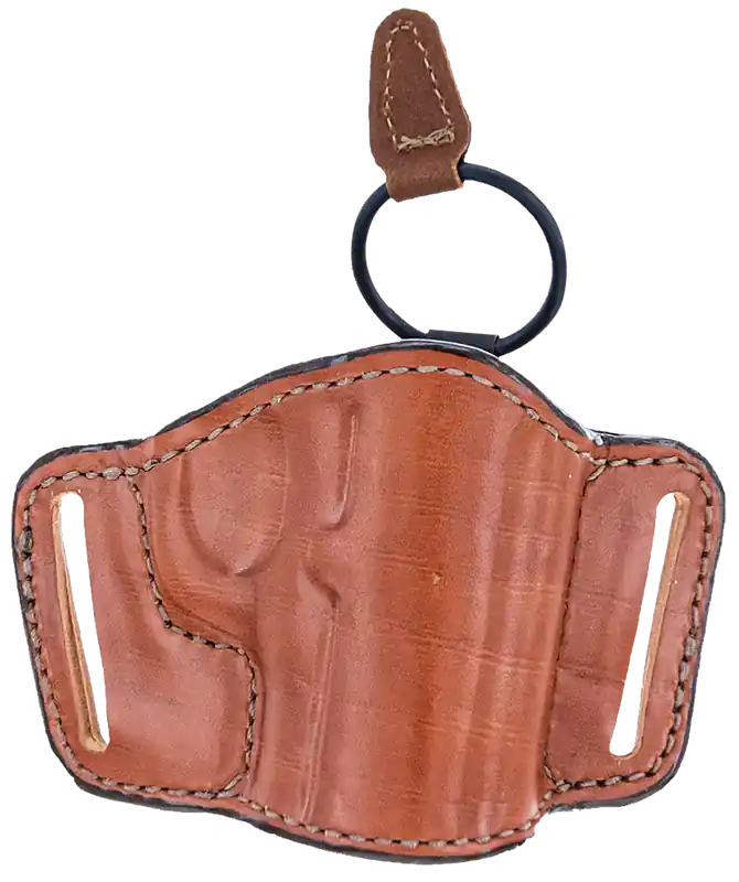 Bianchi 19256 105 Minimalist Tan Leather OWB Belt Slide for Sig P365/Glock 42/Bersa Thunder/S&W 1911 - Size 14, Right Hand, Fits Belts Up to 1.75" Wide