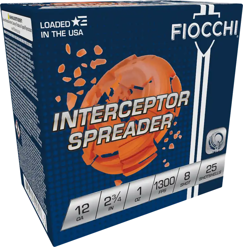 Fiocchi Exacta Target Interceptor 12 Gauge 1oz 8 Shot Ammo - 25 Rounds Per Box