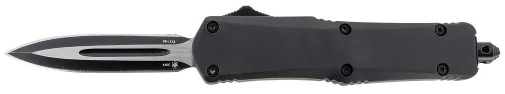 Templar Knife SBR131 Gen II: Compact OTF Dagger with Black Oxide Stonewashed Blade and Glass Breaker