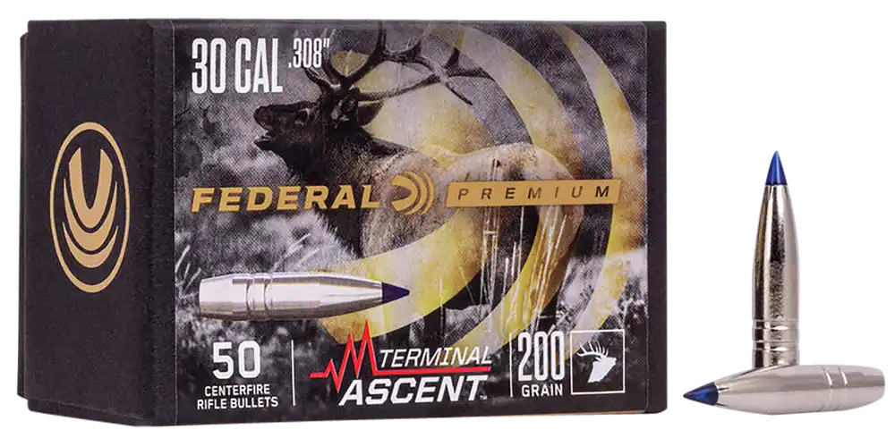 Federal Premium Terminal Ascent 30Cal 200gr Ammunition - 50 Rounds Per Box, 4 Boxes Per Case