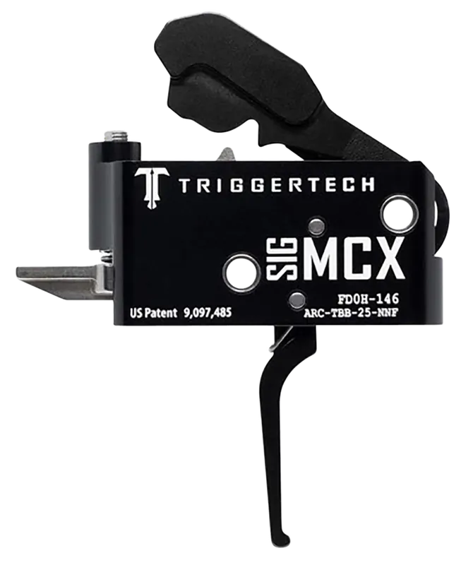 Adaptable Two-Stage Flat Trigger for Sig MCX with Adjustable Draw Weight & Black PVD Finish