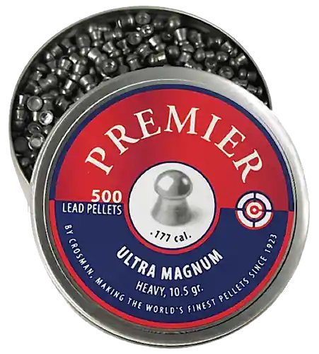 Crosman Premier Ultra Magnum .177 Caliber Lead Pellets - 500 Count Tin