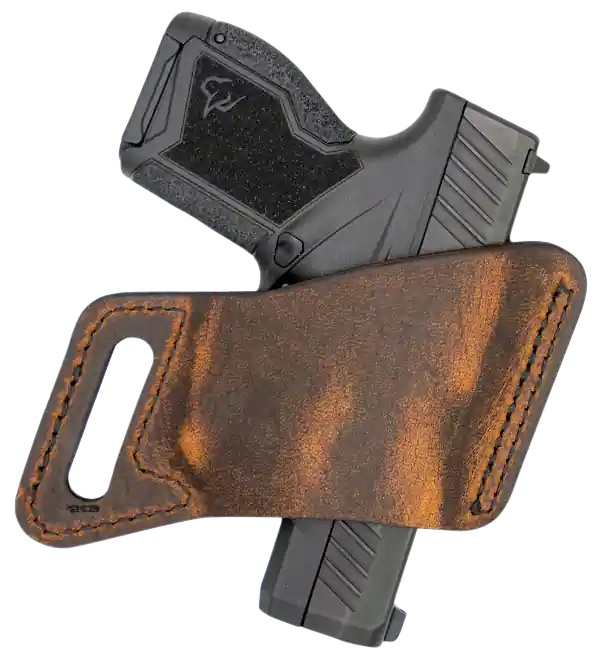 Versacarry Arma OWB Leather Belt Slide Holster, Size 04, Brown