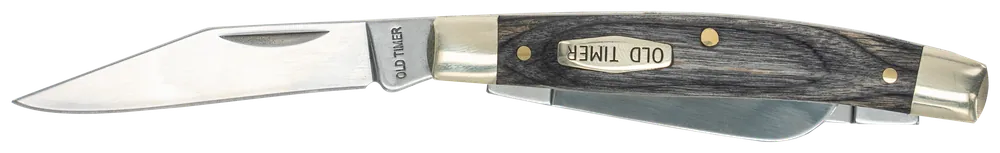 Old Timer Heritage Series Middleman 340T Folding Knife with D2 Steel Blades and Gray Wood Handle