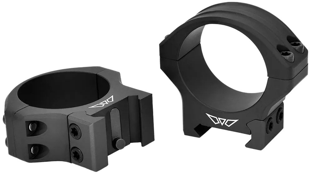 Warne 8550M HyperLite Black Aluminum 1" Medium Scope Rings for Maxima/Weaver/Picatinny Rails