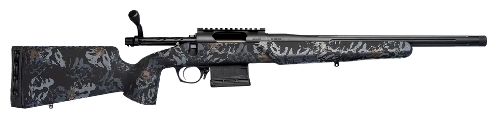 Horizon Firearms Villain 22 Creedmoor Rifle with Black Fluted Barrel and Carbon Fiber Stock