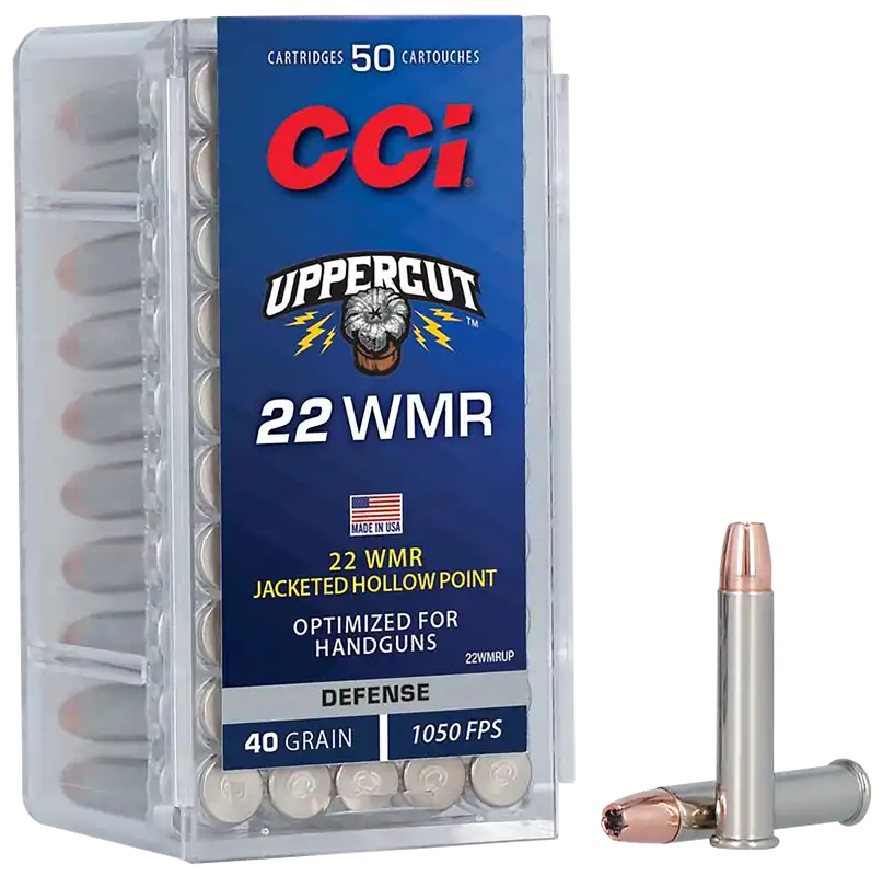 CCI 22WMRUP Uppercut 40gr JHP Ammo - 50/Box, 40/Case