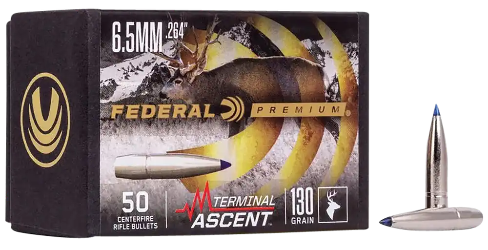 Federal Premium Terminal Ascent 6.5mm 130gr Ammunition - 50 Rounds per Box, 4 Boxes per Case
