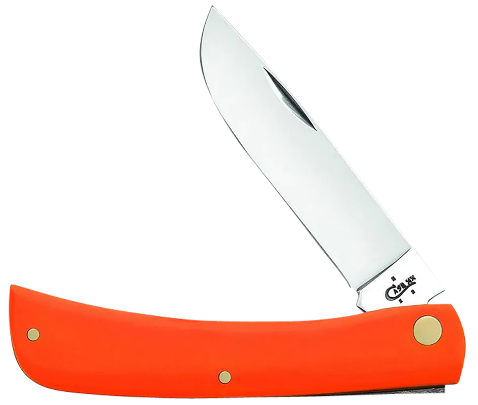 Case 80512 Sod Buster Folding Knife with 3.30" Mirror Polished Tru-Sharp Blade and Smooth Orange Handle