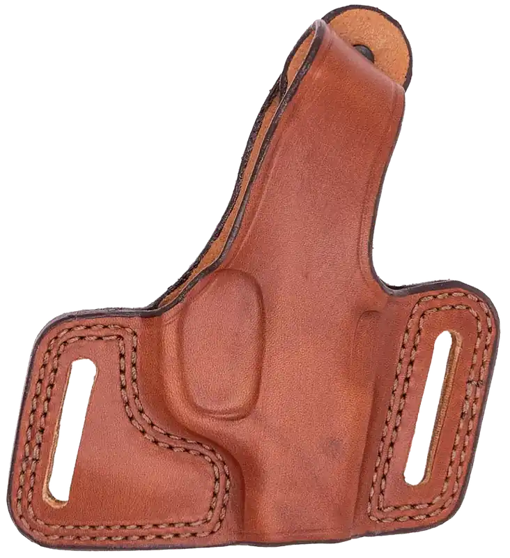 Bianchi 12843 Black Widow OWB Tan Leather Belt Slide for Browning Hi-Power, Colt Commander, Springfield 1911-A1, Right Hand, Size 10