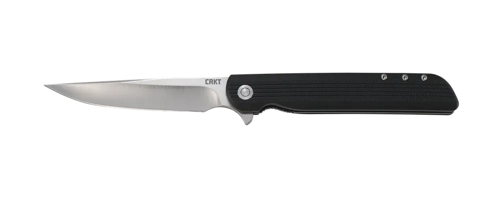 CRKT 3810 LCK+ Large Folding Knife with 3.62" Satin Blade and Black GRN Handle