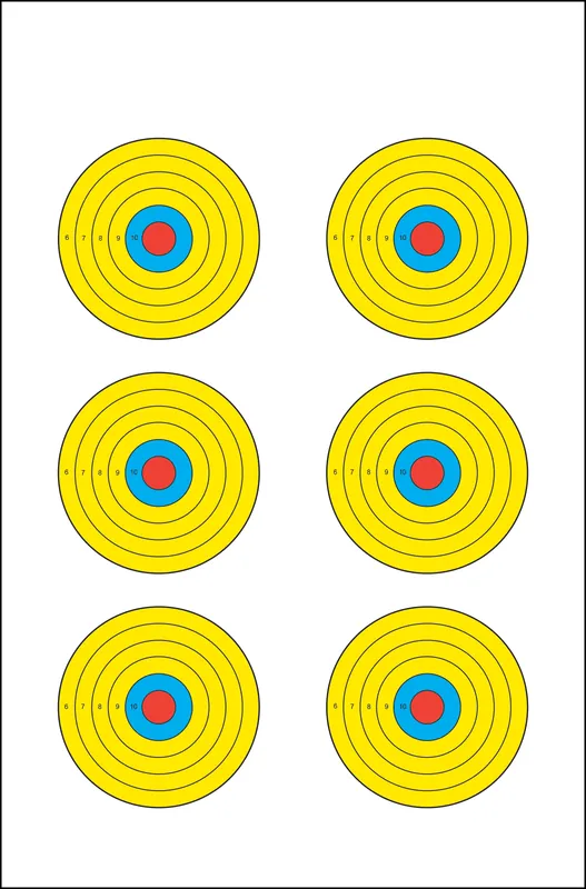 High Visibility Multi-Color Bullseye Paper Targets, 17.50" x 23", 100 Pack