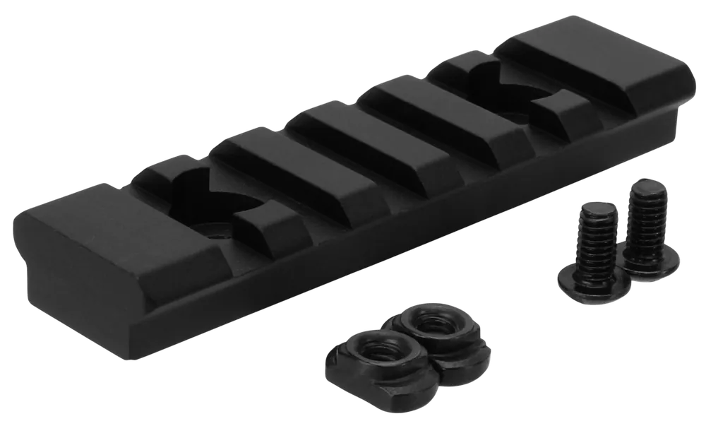 TacFire 3" M-LOK Picatinny Rail Section, 7 Slots, Black Anodized
