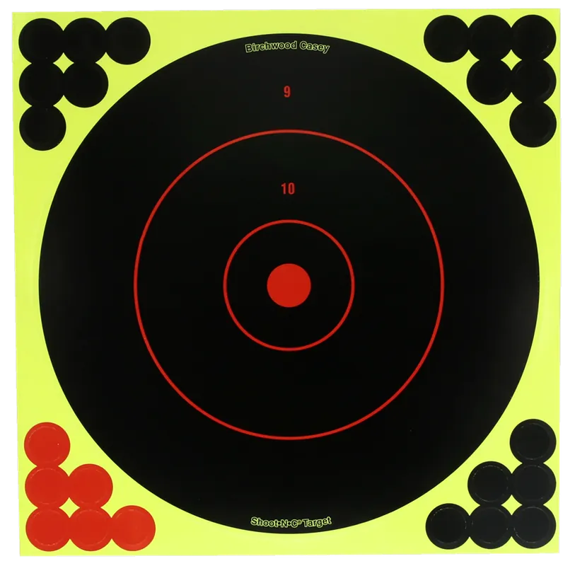Birchwood Casey 8" Bullseye Target Dispenser with Adhesive Paper and Pasters - 12 Pack