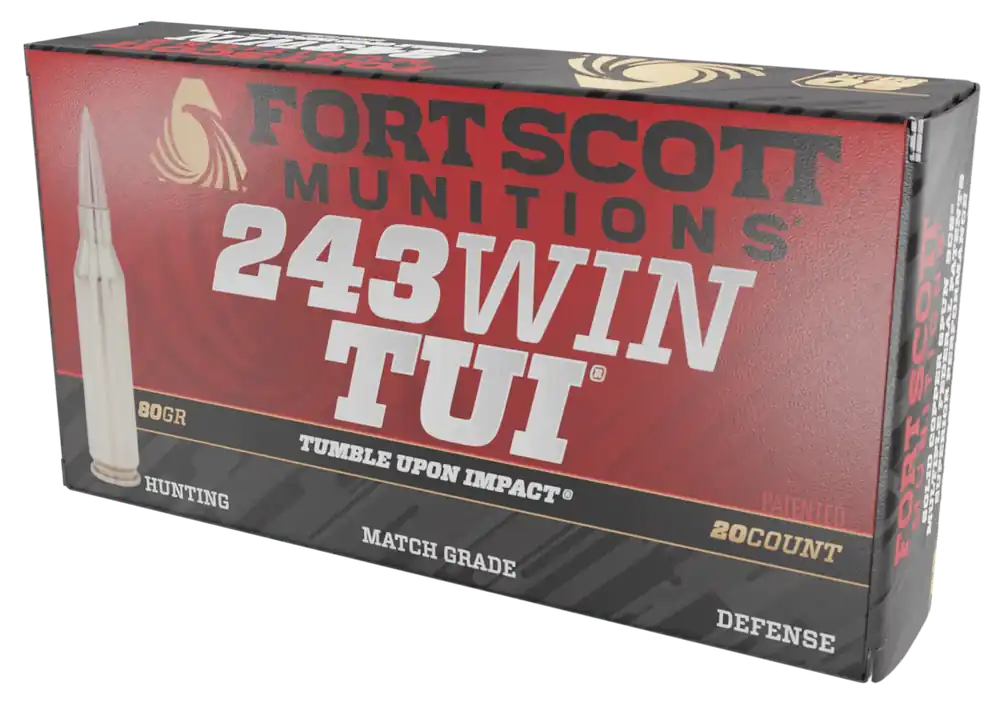 Fort Scott Munitions 243Win 80gr TUI Solid Copper Rifle Ammo - 20/Box