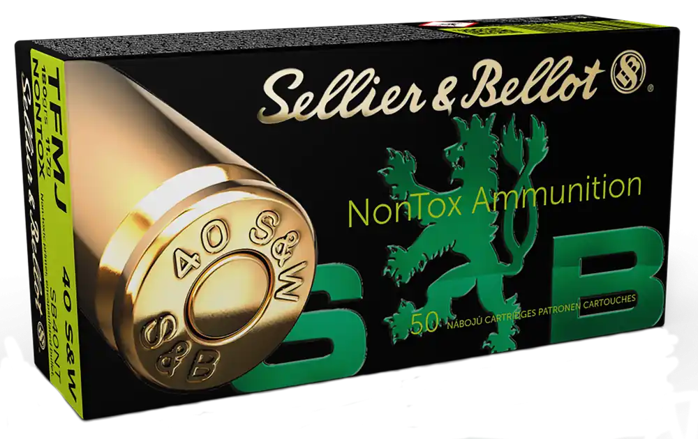 Sellier & Bellot SB40NT 40S&W 180gr Non-Toxic Handgun Ammo - 50 Rounds per Box