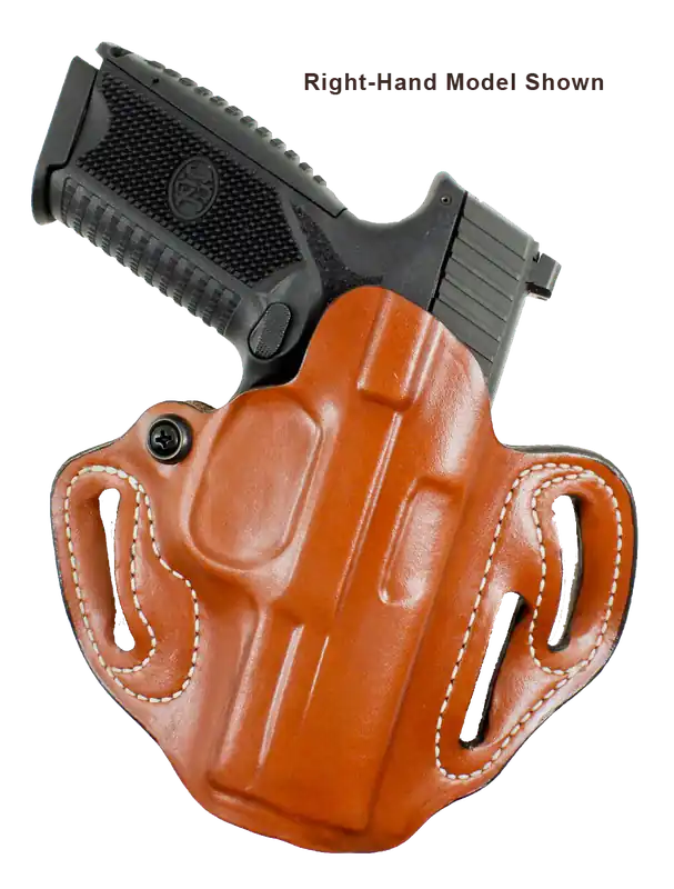 DeSantis Gunhide Speed Scabbard OWB Tan Leather Holster for Springfield Prodigy 4.25" Barrel Left Hand with/without Red Dot