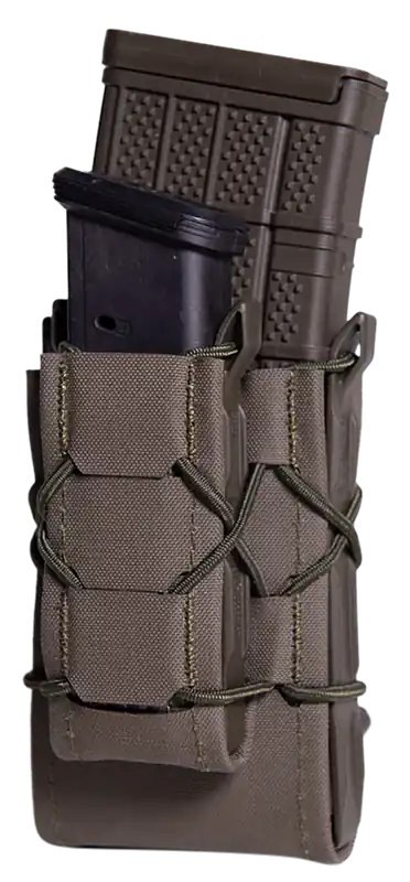 High Speed Gear TACO Gen 2 Double Decker MOLLE Pouch - OD Green Nylon for Rifle/Pistol