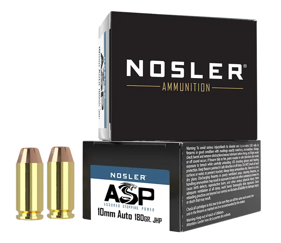 Nosler 51400 10mm Auto 180gr JHP Handgun Ammo - 20 Rounds