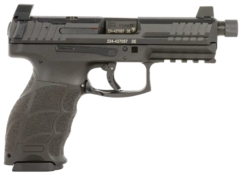 HK VP9 Tactical 9mm Luger 10+1 Black Threaded Barrel, Optic Ready Slide, Polymer Frame with Picatinny Rail