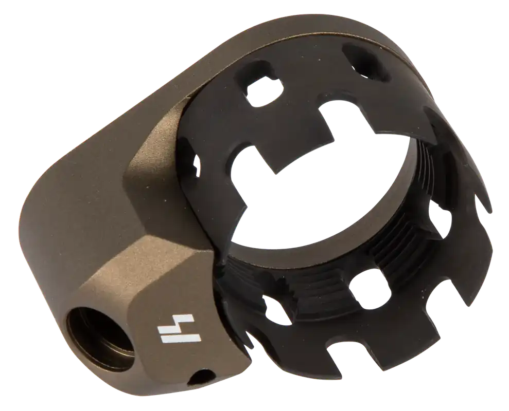 Strike Industries AR Castle Nut and Extended End Plate - Flat Dark Earth Anodized Steel