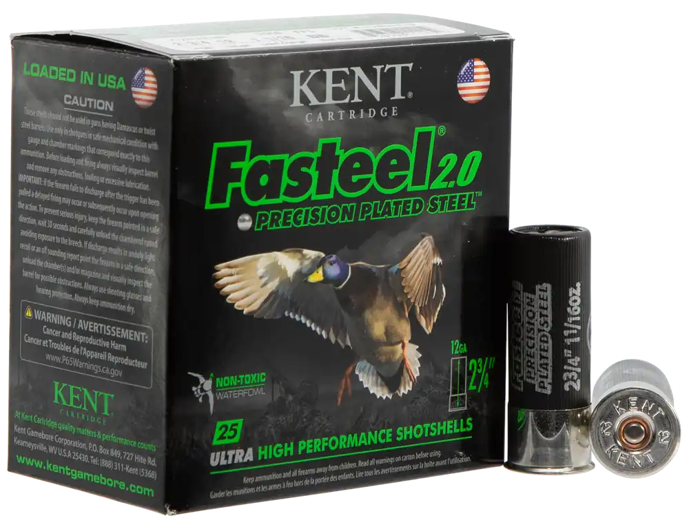 Kent Cartridge K122FS30BB Fasteel 2.0 12 Gauge 2.75" 1 1/16 oz BB Shot 25 Per Box/ 10 Case