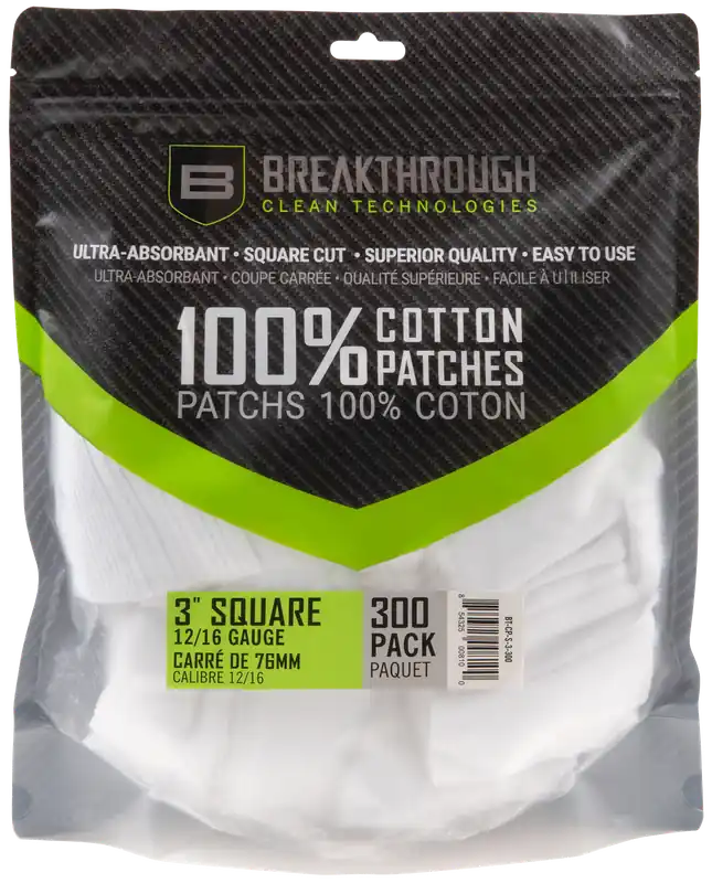 Breakthrough Clean BTCPS3300 12-16 Gauge Square Patches - 300 Pieces