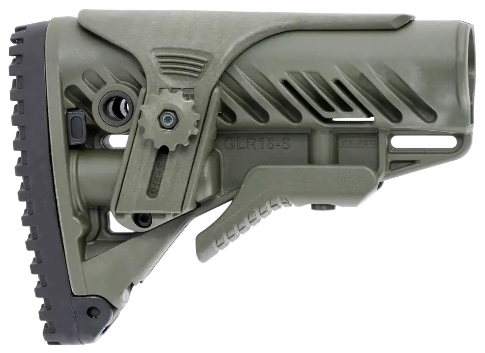 FAB Defense GLR-16 Tactical AR-15/M4 Buttstock with Adjustable Cheek-Rest, Anti-Rattle, OD Green