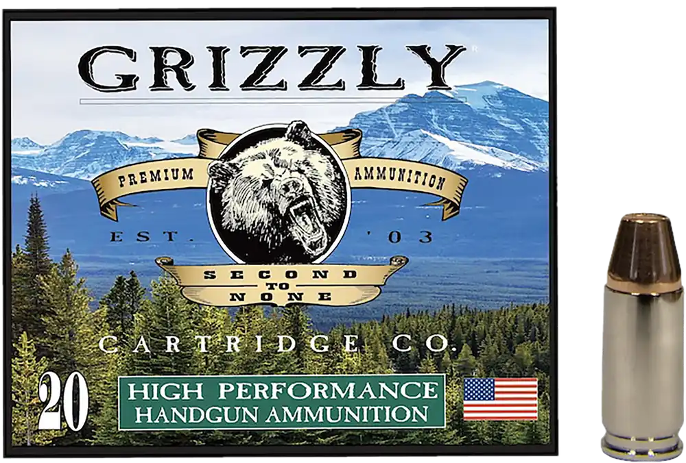 Grizzly Ammo 9mm+P 124gr FMJ Flat Point - 20/Box, 10/Case