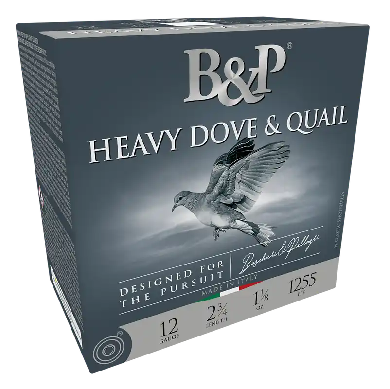 B&P 12 Gauge Heavy Dove & Quail Shotgun Shells - 25 Box/10 Case