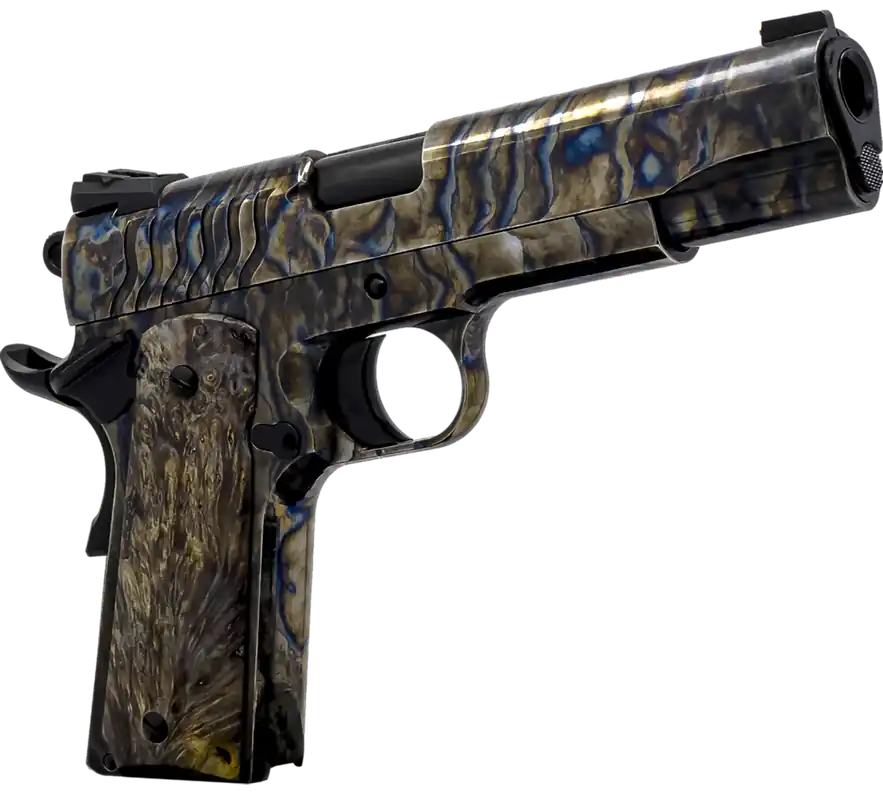 Dickinson LLC DCKSN45FS 1911 Premium Fireball 45 ACP Pistol with 5" Barrel and Wood Grip