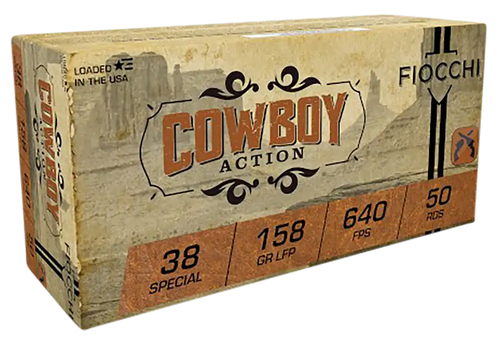 Fiocchi 38 Special Cowboy Action Ammo - 158gr LFP, 50 Rounds per Box