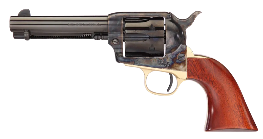 Taylors & Company 1873 Ranch Hand Deluxe .357 Mag Revolver - 4.75" Blued, Case Hardened, Walnut Grip (Taylor Tuned)