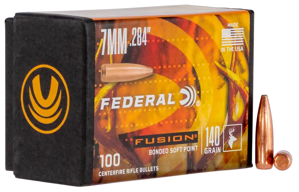 Federal Fusion 7mm .284 140 gr Soft Point Ammunition - 100/Box, 4/Case