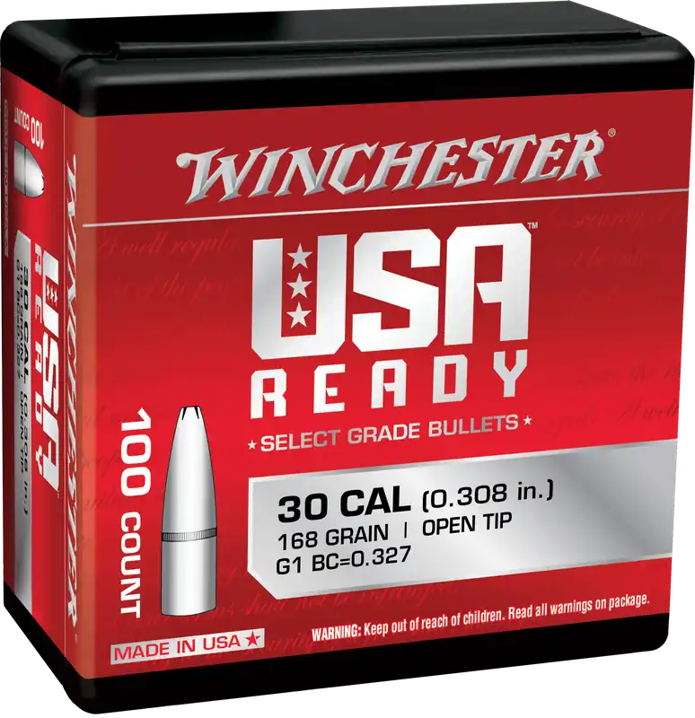Winchester WBR30168 .308 Win 168gr Open Tip Rifle Ammo - 100/Box