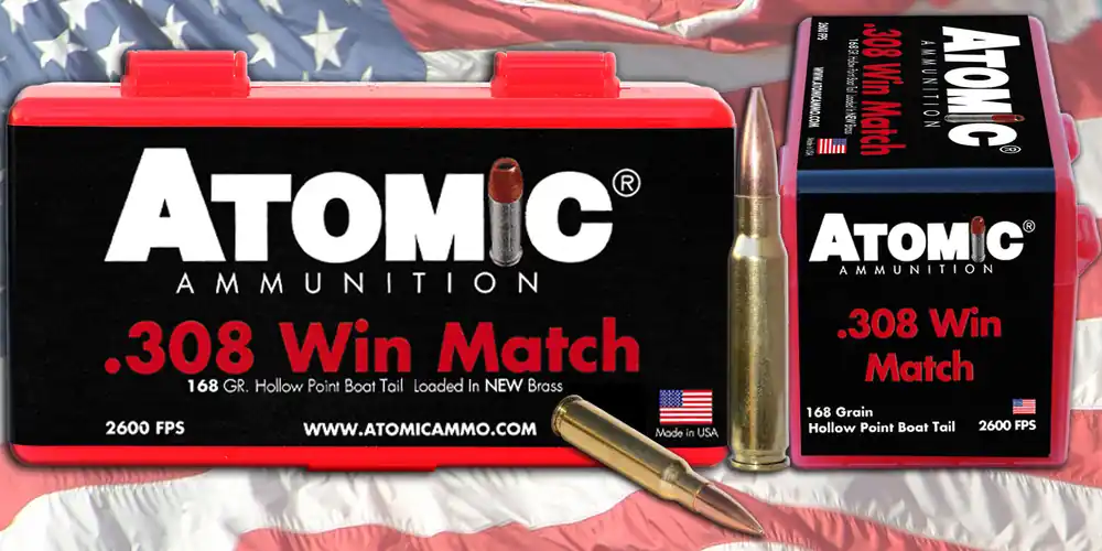 Atomic Ammunition 00460 Rifle Match .308 Win 168gr TMK 20/Box, 10/Case