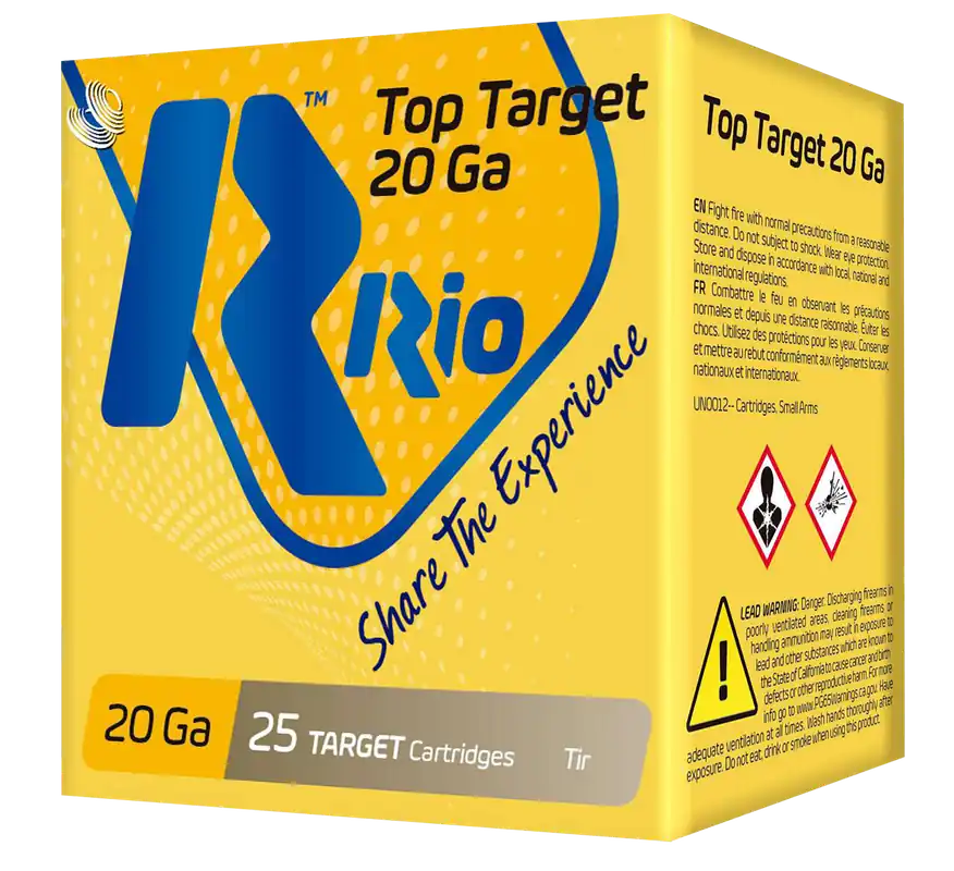 Rio Ammunition TT209 20 Gauge 2.75" 7/8 oz 9 Shot - 25 Rounds Per Box, 10 Boxes Per Case