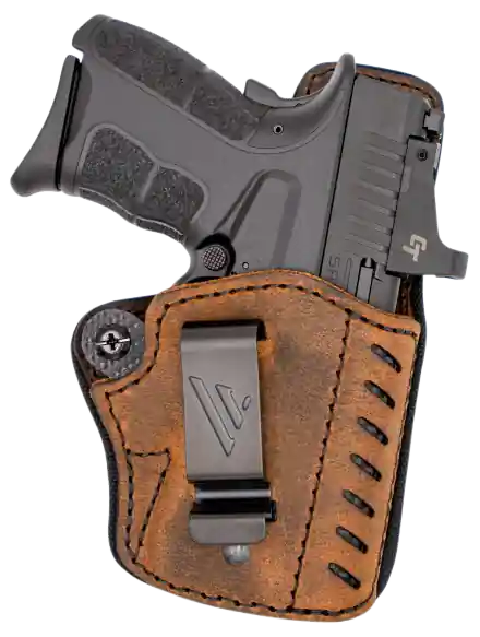 Versacarry Comfort Flex Deluxe IWB Leather Holster with Belt Clip - Right Hand, Size 01